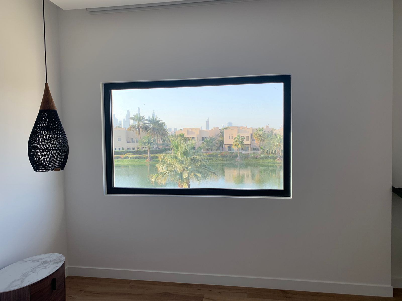 Aluminium Windows 8 Fixed black framed window overlooking a lake - Zealcon